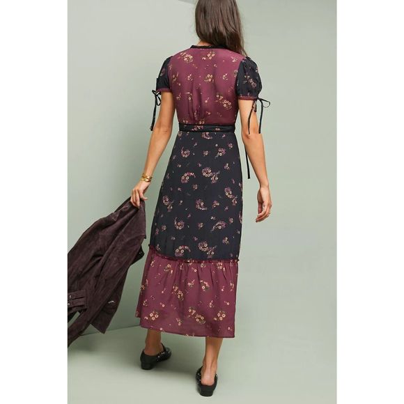 New Anthroologie Patricia Patchwork Dress size Large - Picture 2 of 10